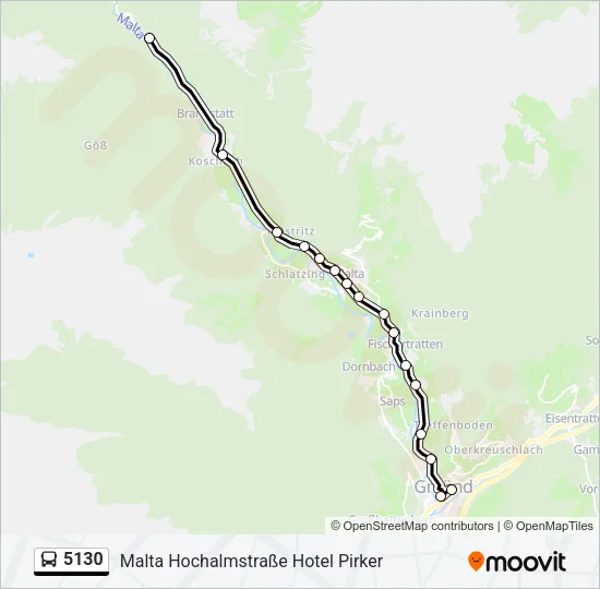 5130 Bus Line Map