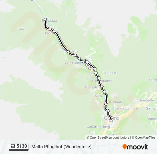 5130 Bus Line Map