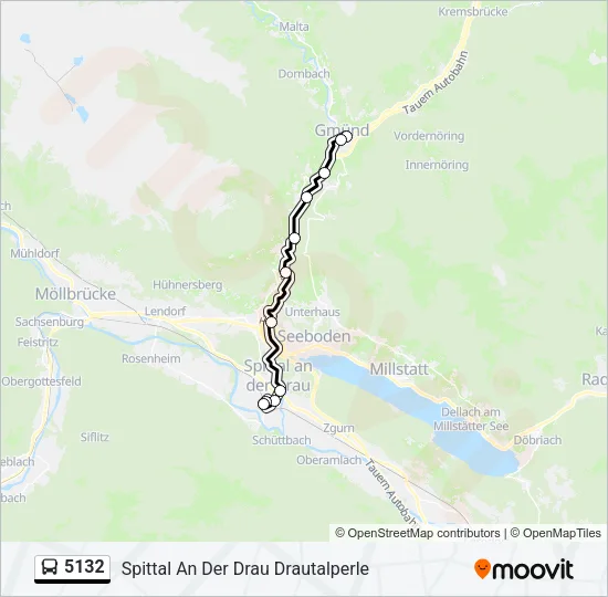5132 Bus Line Map