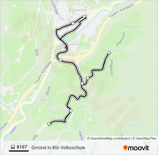 8107 Bus Line Map