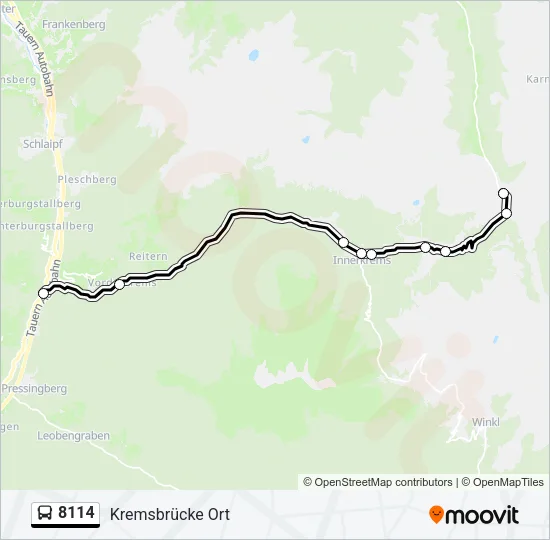 8114 Bus Line Map