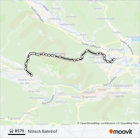 8570 Bus Line Map