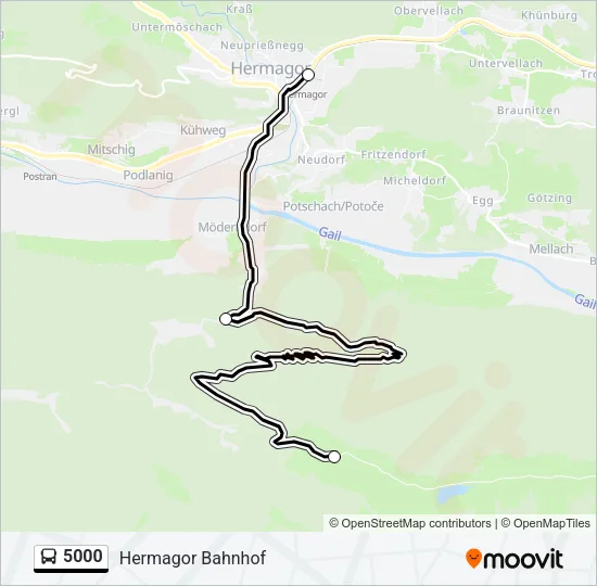 5000 Bus Line Map