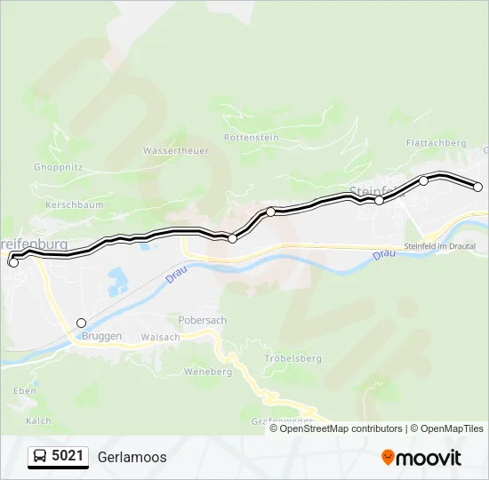 5021 Bus Line Map