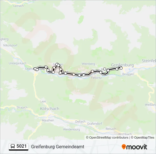 5021 Bus Line Map
