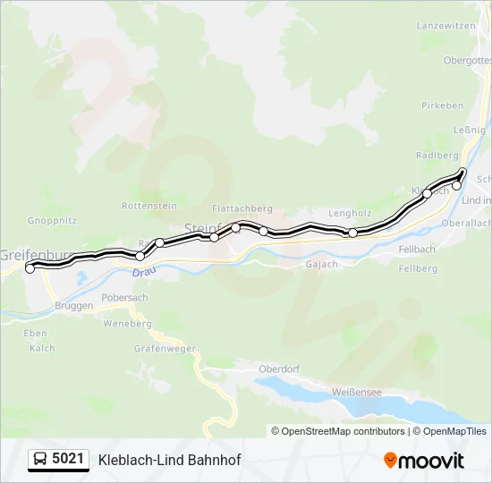 5021 Bus Line Map