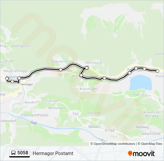 5058 Bus Line Map