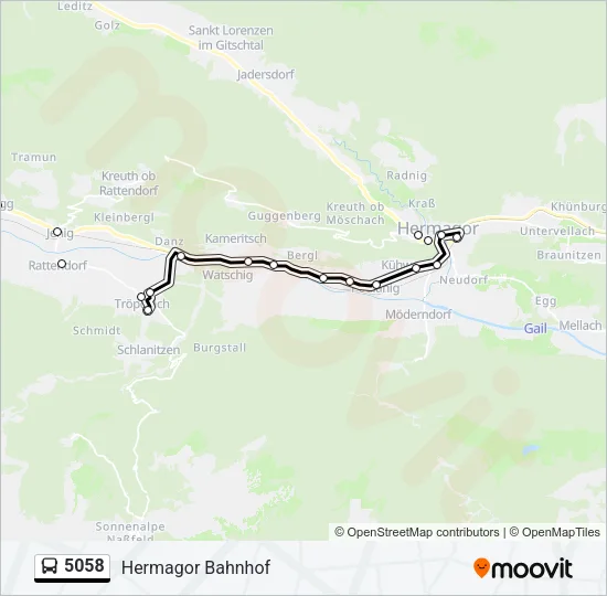 5058 Bus Line Map