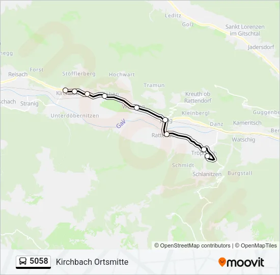 5058 Bus Line Map