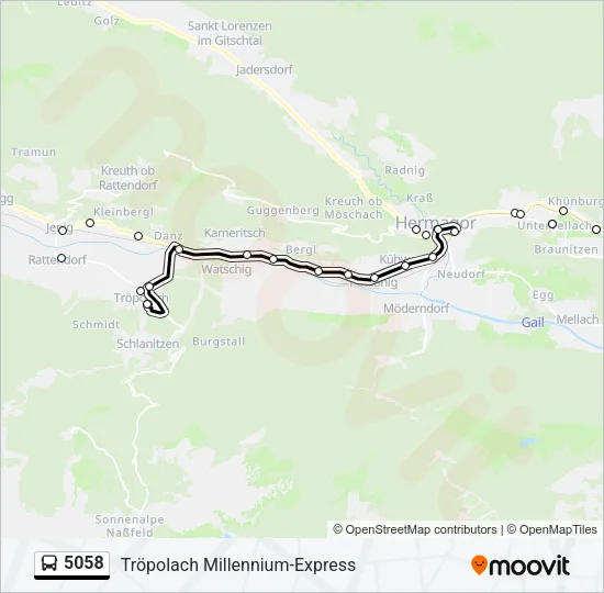 5058 Bus Line Map