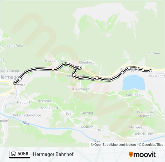 5058 Bus Line Map
