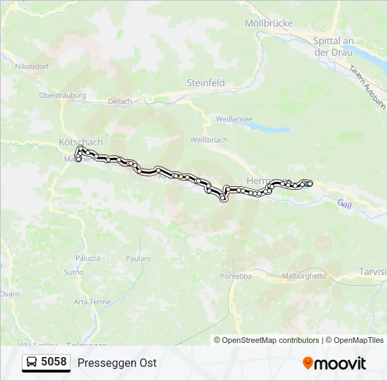 5058 Bus Line Map