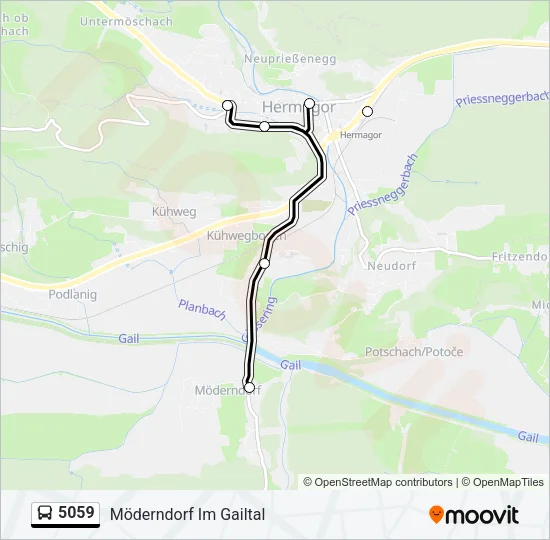5059 Bus Line Map