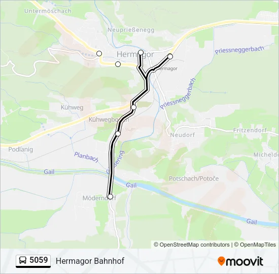 5059 Bus Line Map