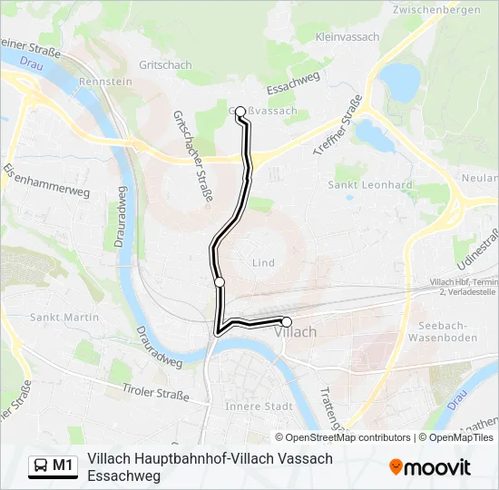 M1 Bus Line Map