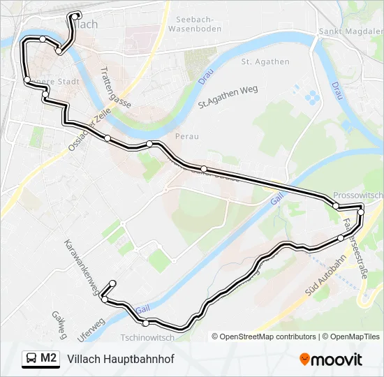 M2 Bus Line Map