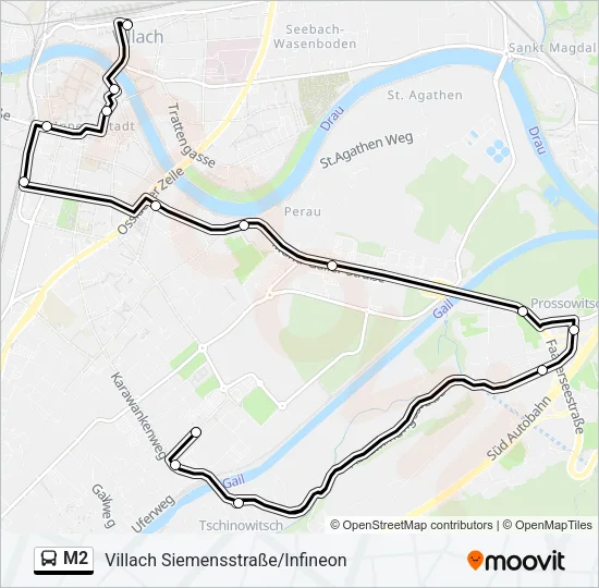 M2 Bus Line Map