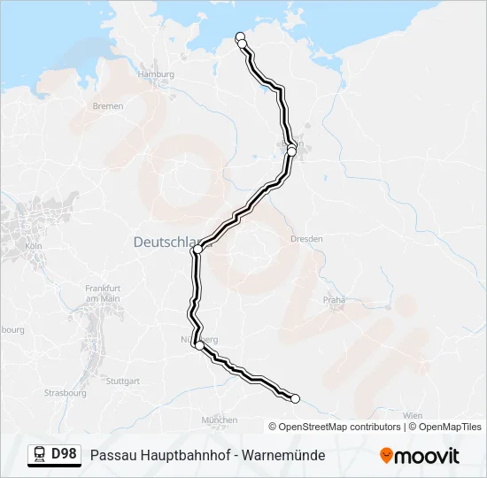 D98 Train Line Map