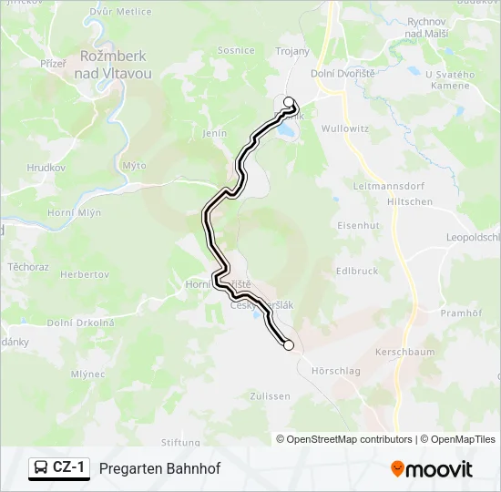 CZ-1 Bus Line Map