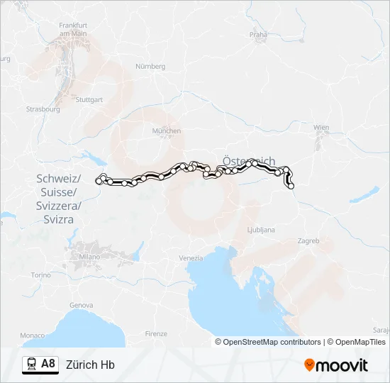 A8 Train Line Map