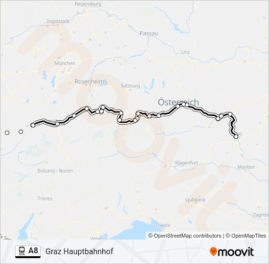 A8 Train Line Map