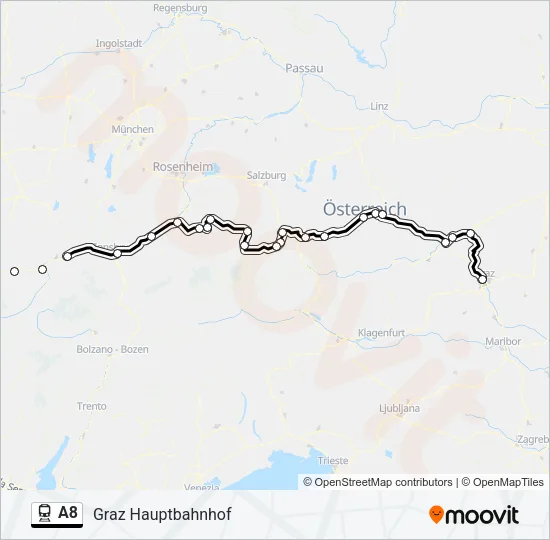 A8 Train Line Map