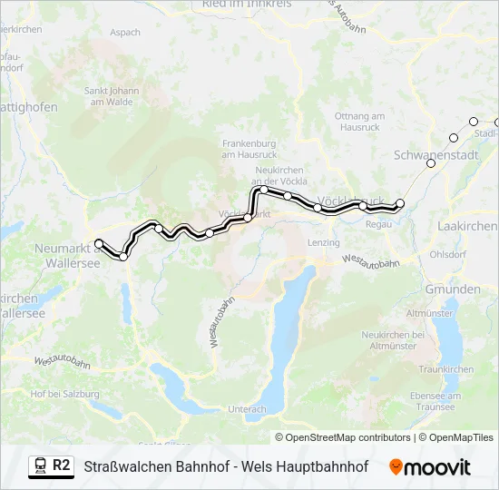 R2 Train Line Map