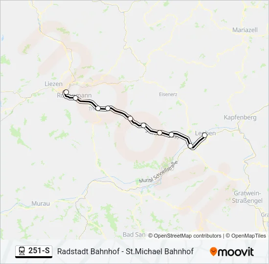 251-S Train Line Map