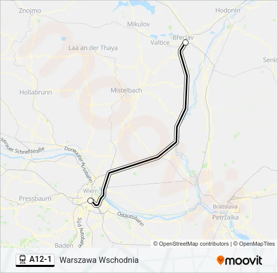 A12-1 Train Line Map