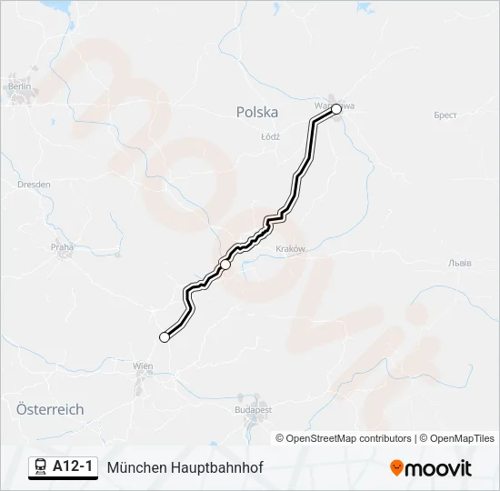 A12-1 Train Line Map