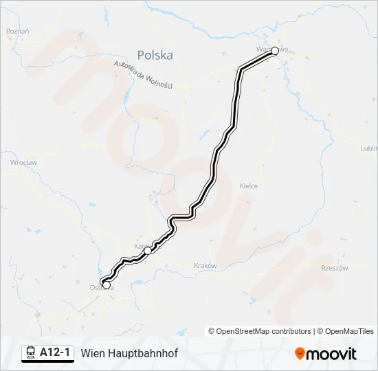 A12-1 Train Line Map