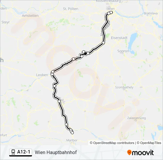 A12-1 Train Line Map