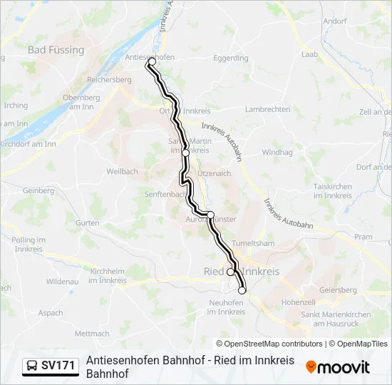 SV171 Bus Line Map