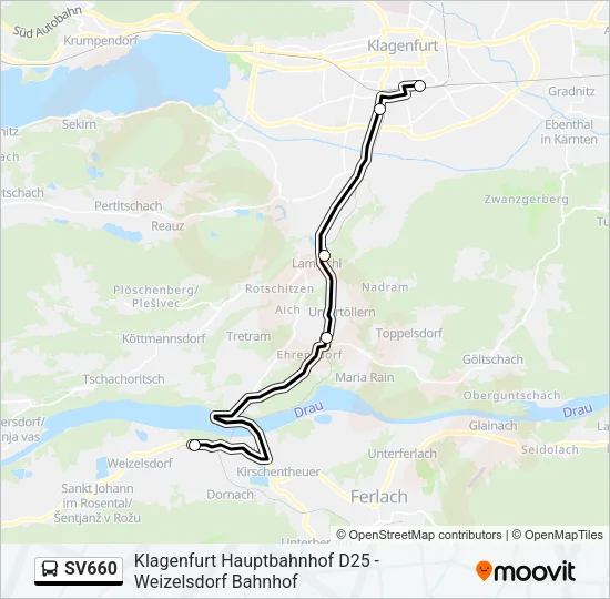 SV660 Bus Line Map