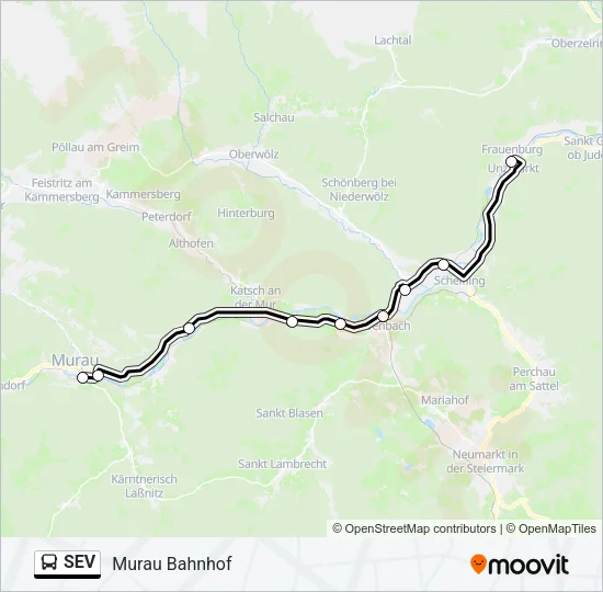 SEV Bus Line Map