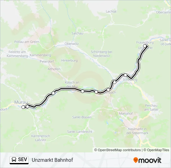 SEV Bus Line Map