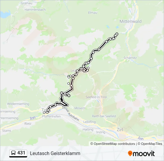 431 Bus Line Map