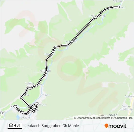 431 Bus Line Map