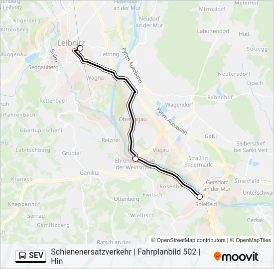 SEV Bus Line Map