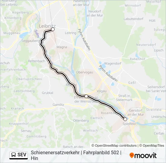 SEV Bus Line Map