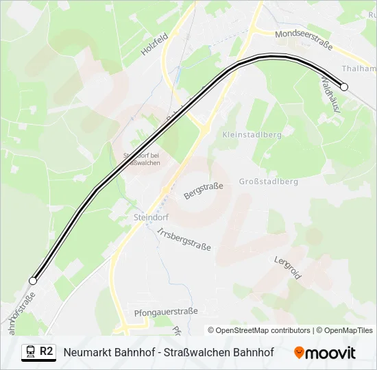 R2 Train Line Map