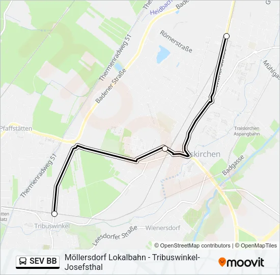 SEV BB Bus Line Map