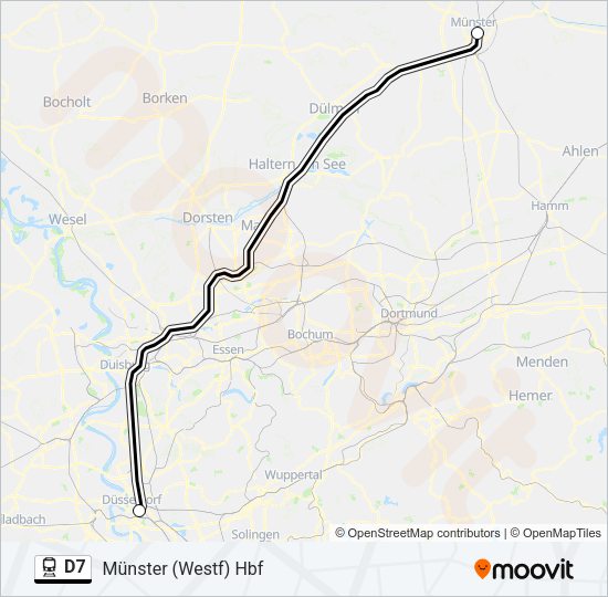 D7 Train Line Map
