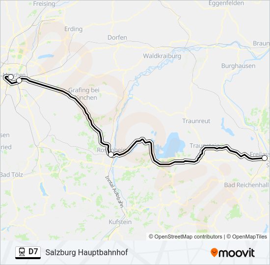 D7 Train Line Map