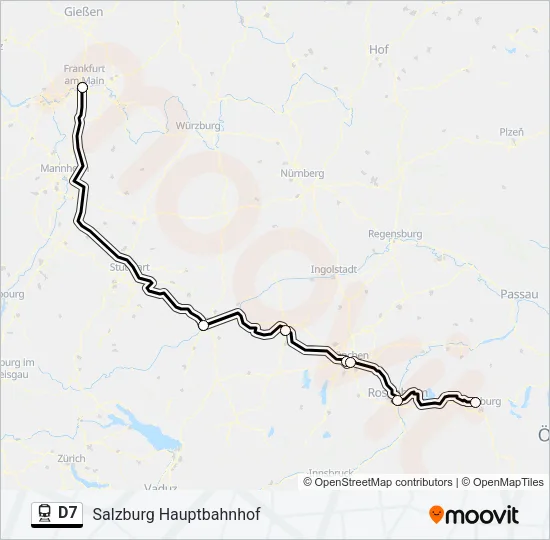 D7 Train Line Map