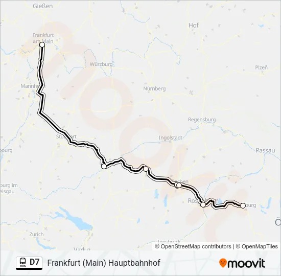 D7 Train Line Map
