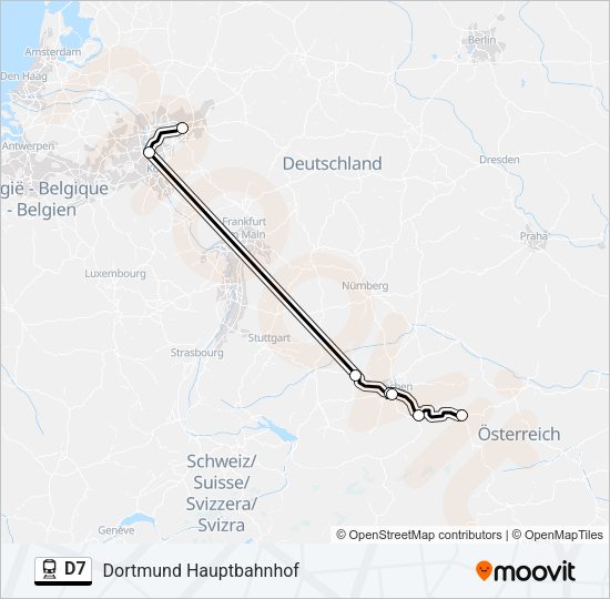D7 Train Line Map