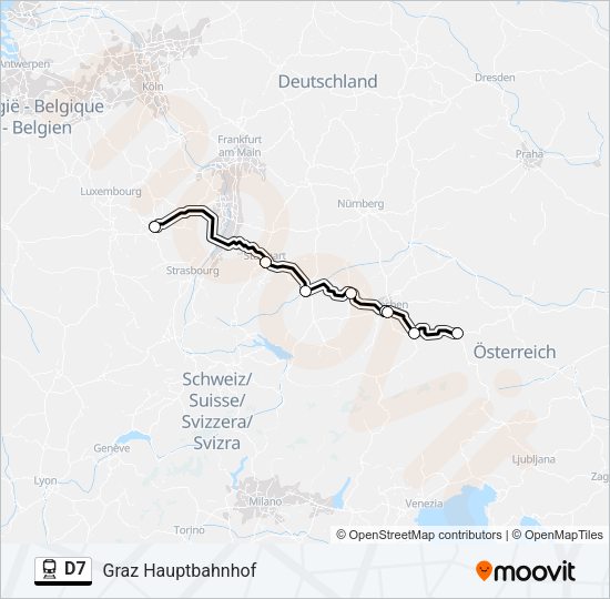 D7 Train Line Map