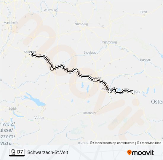 D7 Train Line Map
