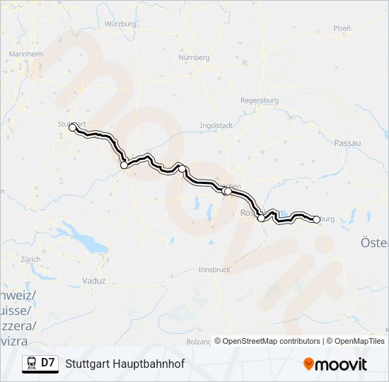 D7 Train Line Map